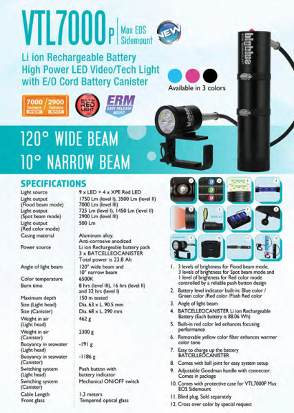 BigBlue VTL7000P MAX EOS Sidemount
